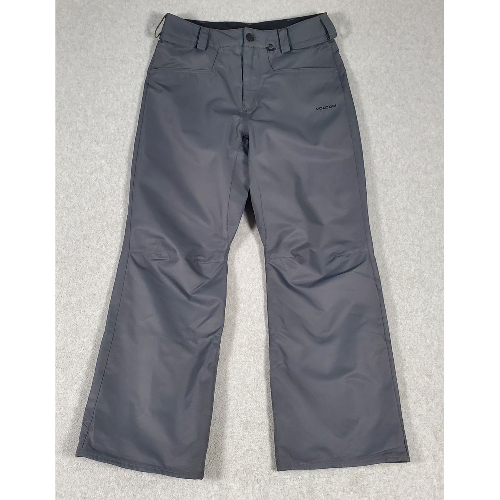 Volcom Snowboard Ski Pants Charcoal Gray Mens Small (32x29) Lined Nylon Shell